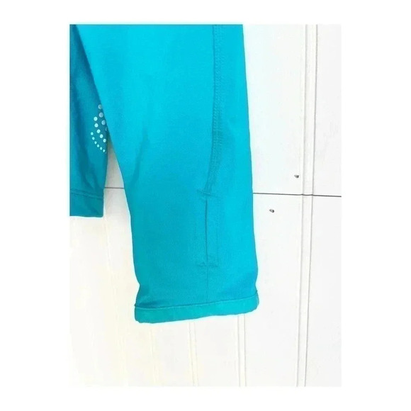 Marmot Size L Teal Aqua Stretch Half Zip Active Top - Picture 4 of 5